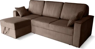 Zdjęcie produktu dla Robin Inspire Sofa Narożna Sofa Wielofunkcyjna Z Funkcją Spania Pudełko Na Łóżko Pudełko W Kształcie L Sofa Narożna Wolnostojąca Sztruks Aksamit Optyka Parma 230 x 165 x 102 cm Lewy Brązowy