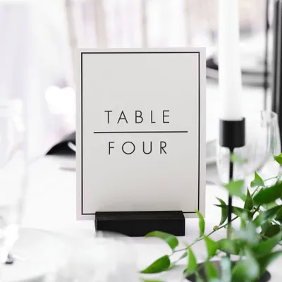 Produktbild von Hochzeit Schwarz-Weiß Tischnummern 1-12