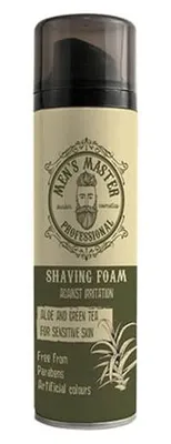 Image de Mens Master Professional - Mousse à raser pour homme au thé vert et à l'aloe vera pour peaux sensibles, 200 ml