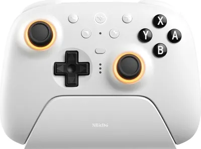 Obrázek produktu pro 8Bitdo Ultimate 2 Bluetooth, Gamepad, Nintendo Switch, Nintendo Switch 2, PC, Směrový kříž, Tlačítko Vybrat, Tlačítko Start, Tlačítko Turbo, Analogový/digitální, Kabelový a bezdrátový, Bluetooth/RF/USB