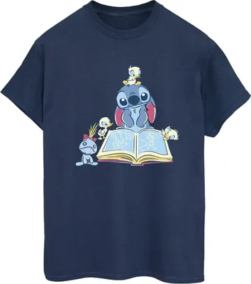 Produktbild von Disney - "Reading Reading A Book" T-Shirt für Damen BI30078 (XL) (Marineblau)