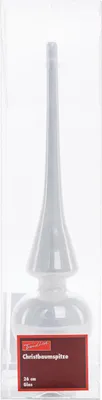Produktbild von TrendLine Christbaumspitze aus Glas 26 cm weiß glänzend