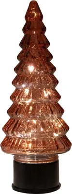 Productafbeelding van Boompje glas LED 35x13 cm bordeaux Anna's Collection