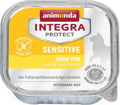 Produktbild von animonda INTEGRA PROTECT Sensitive Huhn Pur – Katzen Diätfutter, 6 x 100 g, ohne Getreide