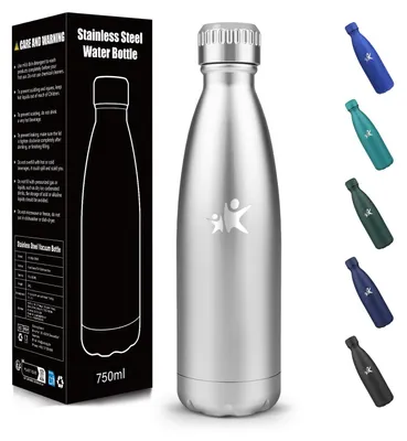Isolierflasche 750 ml, Edelstahl 304, doppelwandig, BPA-frei