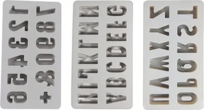 Produktbild von Silikon Gießform-Set "ABC & 0-9"