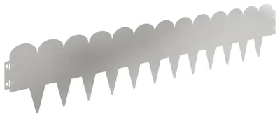 Produktbild von vidaXL Raseneinfassung 30 pcs 103 x 20 cm Stahl Silber