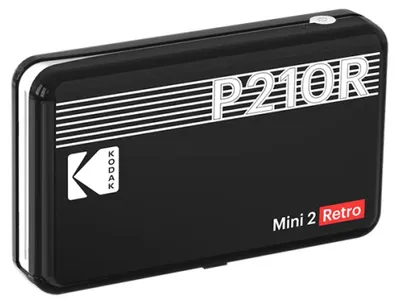 Image de Kodak P210RYWB – Imprimante photo rétro pour smartphone, couleur noire, avec plastification 4PASS™