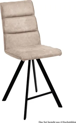 Produktbild von Thekenstuhl (4er-Set) Delfina 47x109x60 Schwarz/Natur