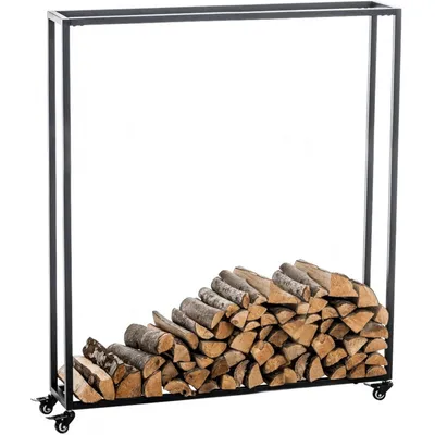Produktbild von CLP Kaminholzständer Hetta,schwarz 25x100x150 cm