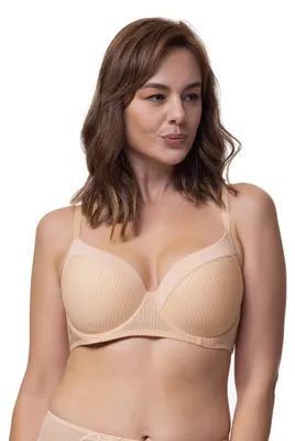 Immagine prodotto di Dorina Carmen: reggiseno demi imbottito leggermente, realizzato in microfibra con inserti in tessuto burnout, con ferretto