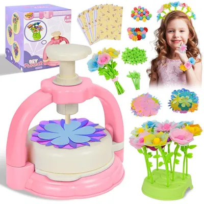 Obrázek produktu pro Sada pro děti "Blumenpresse" – kreativní sada pro dívky ve věku 3-12 let, růžová
