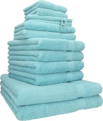 Produktbild von Betz Premium Handtuch-Set 12-teilig – 100% Baumwolle – ®  – extra saugfähig & weich – hohe Grammatur – Farbe ocean