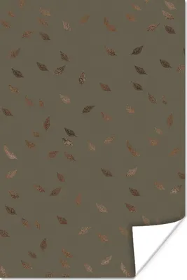 Produktbild von MuchoWow® Poster Muster - Blätter - Grün - Bronze 20x30 cm - Papierdruck