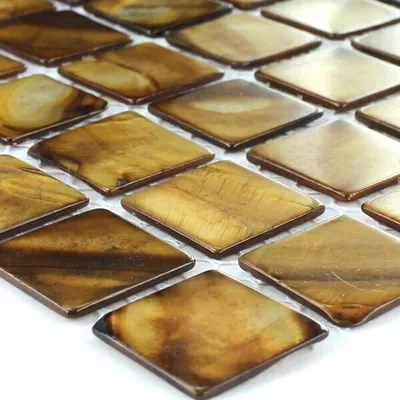 Produktbild von Glas Mosaikfliesen Perlmutt Effekt Tomar Braun