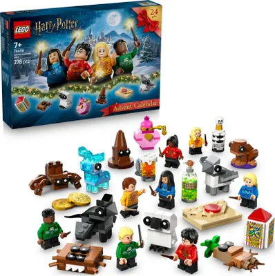 Produktbild von LEGO Harry Potter Adventskalender 2025 - Weihnachten Spielzeug mit 24 Überraschungen - 8 Minifiguren in festlichen Pullovern & 6 Figuren - Geschenk für Mädchen und Jungen ab 7 Jahren - 76456