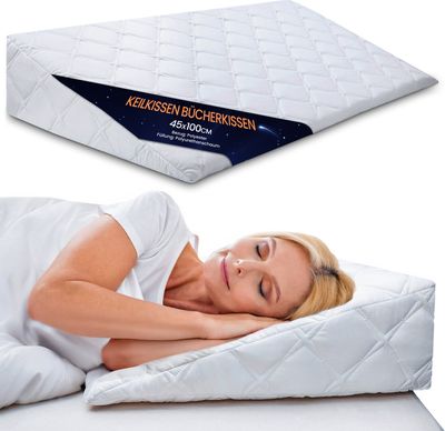 poduszka klin łóżko i sofa zagłówek poduszka oparcie - 45x100 cm pianka poduszka refluks materac klin poduszka do czytania dla niemowląt i dorosłych poduszka klin łóżko klin