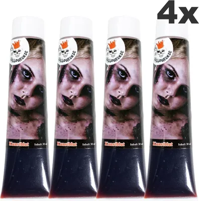 Produktbild von Kunstblut 120ml in 4 Tuben Theaterblut, Filmblut von King of Halloween