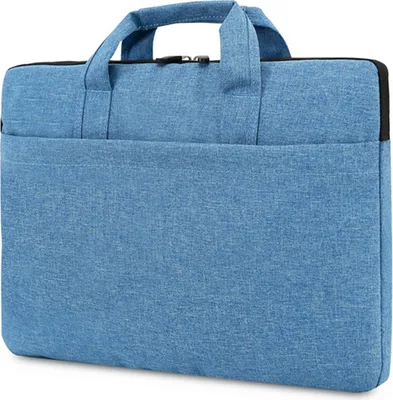Zdjęcie produktu dla Torba na laptopa, torba na laptopa odporna na uderzenia, torba na komputer o dużej pojemności, odpowiednia dla laptopów o przekątnej do 15,6 cala, niebieska