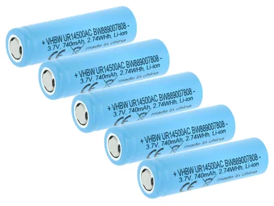 Produktbild von vhbw 5x Akku kompatibel mit Braun iO 10, 7, 6, 9, 8 elektrische Zahnbürste (740 mAh, 3,7 V, Li-Ion)
