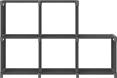 Obrázek produktu pro vidaXL Cube Shelf 5 přihrádek Grey 103x30x72,5 cm Fabric