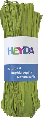 Produktbild von Naturbast 50g lindgrün Packung mit 5 Stück