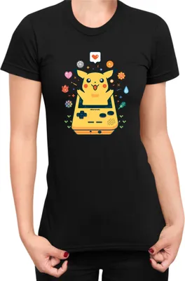 Obrázek produktu pro Dámské Tričko Japan Manga Anime Comics Pokemon 037, Lady M / Černá