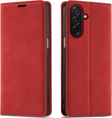 Zdjęcie produktu dla ETUI do Samsung A26 | A17 5G Zamykane Magnetyczne Skórzane + Szkło