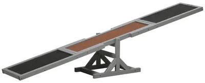 Produktbild von PawHut Hundewippe Hunde Agility Wippe Holz Welpenspielzeug für große Hunde