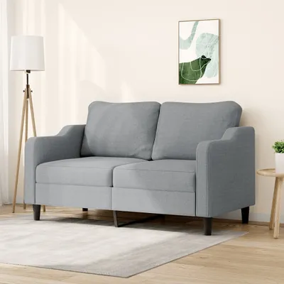 Immagine prodotto di Divano a due posti, colore grigio chiaro, 140 cm, rivestito in tessuto