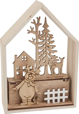 Produktbild von VBS Holzbausatz "Winterhaus", 9-tlg.