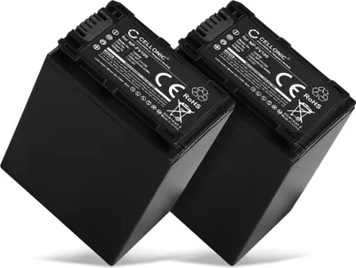 Produktbild von CELLONIC 2x Akku für Kamera Kompatibel mit Sony FDR-AX33, HDR-CX250, HDR-CX270, NP-FV70 - (3300mAh, 7.4V)