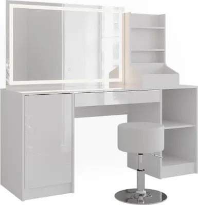 Produktbild von Schminktisch Vicco Sherry Weiß/Weiß Hochglanz 158.2 cm 4 Teile, Model 57651