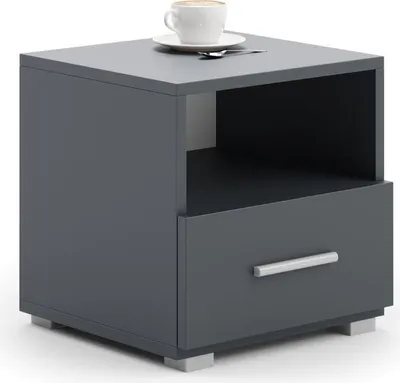 Immagine prodotto di Comodino Emi grigio - maniglia alluminio
