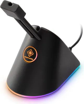 Produktbild von Deltaco Gaming Maus Kabelhalter RGB schwarz