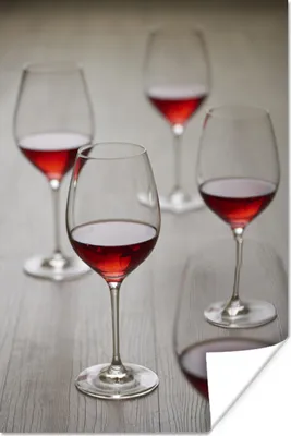 Produktbild von MuchoWow® Poster Fünf gute Gläser Rotwein 40x60 cm - Plakate für die Wand - Poster Babyzimmer