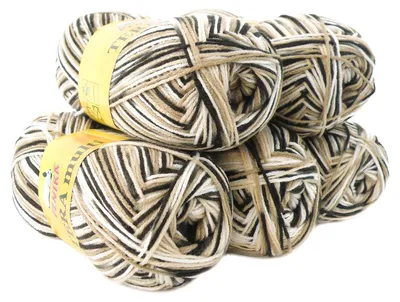 Produktbild von 5 x 100g Strickgarn Häkelgarn TERA MULTI, Farbwahl - mehrfarbig bunt Farbverlauf