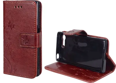 Produktbild von Schutz Hülle Blumen für Handy Sony Xperia X Compact Braun