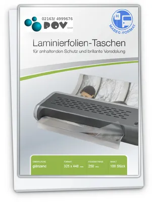 Produktbild von Laminierfolien A3 (325 x 448 mm), 2 x 250 mic, glänzend, für Fahrplanhalterung/Mabeg