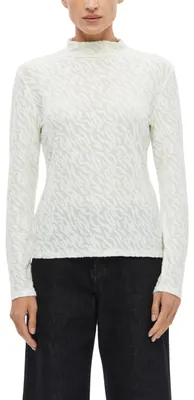 Produktbild von s.Oliver Damen Langarm-Shirt – Slim Fit, Jersey, Ausbrennermuster