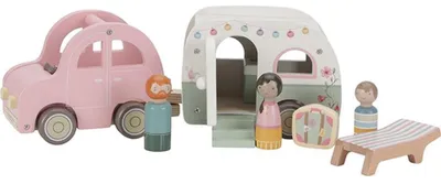 Produktbild von Little Dutch Spielzeugauto mit Wohnwagen