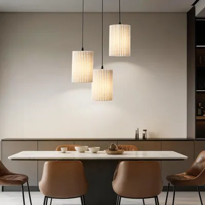 Produktbild von MinteVolt Hängelampe 3-flammig Weiß 66cm Pendelleuchte Esstisch Kaskade Design