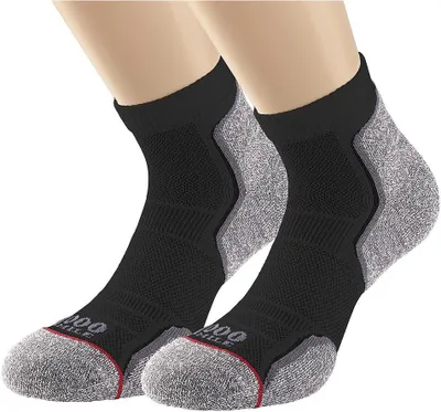 Produktbild von 1000 Mile Laufsocken Herren recycelt Twin Pack schwarz-grau large
