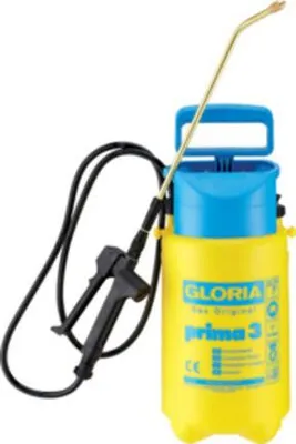 Produktbild von GLORIA prima 3, Handgartenspritzer, 5 l, 3 l, Blau, Gelb, Kunststoff, Messing