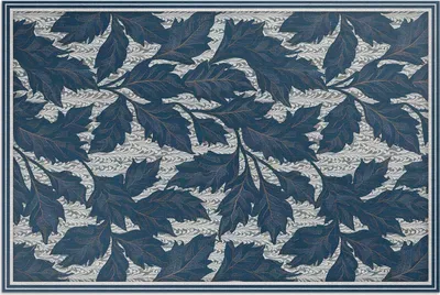 Produktbild von Dekorative elegante Blätter im alten Stil – Vinylteppich – 60x90 cm – Outdoor Teppich – Terrasse – Wetterfest – Modern