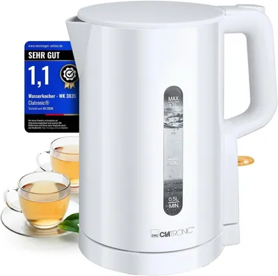 Produktbild von Wasserkocher 1,7L | 2200W für schnelles Erhitzen | BPA frei | Einhandbedienung | Wasserstandsanzeige | Kettle | Überhitzungsschutz