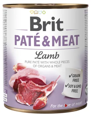 Produktbild von Dosenfutter für Hunde Brit Paté & Meat Lamb 800 g