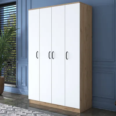 Produktbild von Skye Decor, BA116 - 2247, Kleiderschrank, Nussbaum, 100 % MELAMINBESCHICHTETE SPANPLATTEN, 120 x 47,3 x 190,8 cm