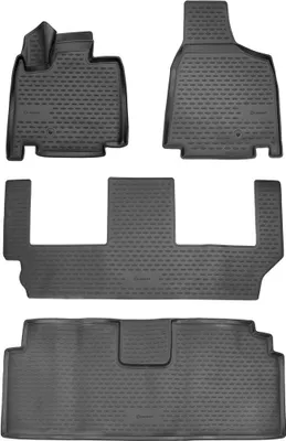 Produktbild von Fußmatten Set Element TPE Gummi 3D, wasserdicht, hoher Rand, rutschfest, passgenau – kompatible mit DODGE Grand Caravan, 2008-2011, (USA), 4 tlg.