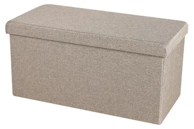 Image de DOCHTMANN Tabouret pliable avec espace de rangement marron 76x38x38cm